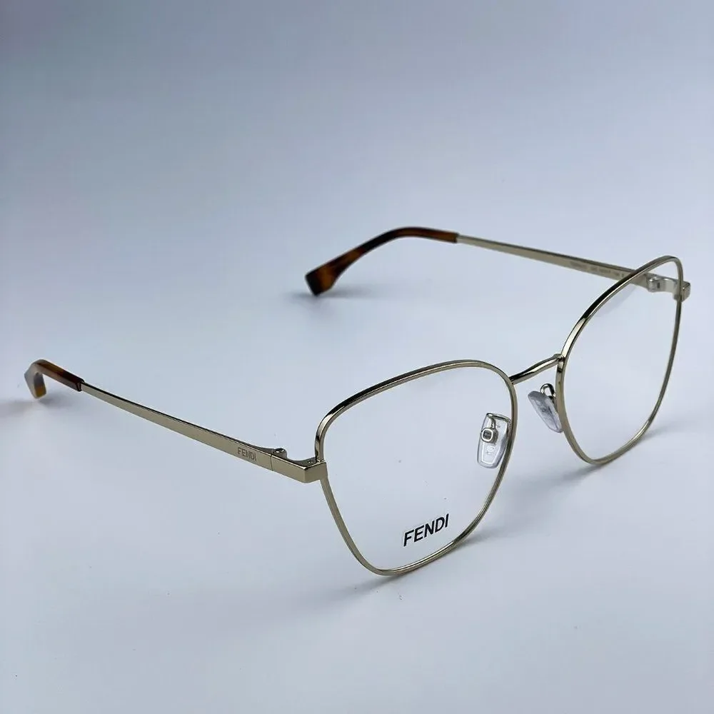 NEW Fendi FE50007U  033  Light Gold Butterfly Women Eyeglasses - Picture 6 of 10